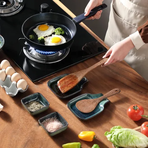 Miniatura 5 de vancasso Soporte de cuchara Stern para cocina, soporte de cuchara cuadrado de cerámica para estufa, soporte de utensilios resistente al calor
