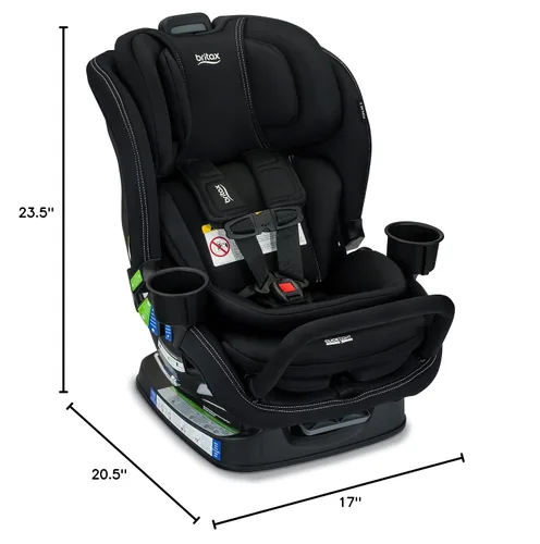 Miniatura 12 de Britax Poplar S Asiento convertible para automóvil, asiento de automóvil 2 en 1 con diseño delgado de 17 pulgadas, tecnología ClickTight, ónix Ónix