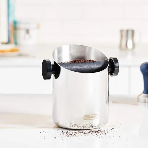 Miniatura 2 de De'Longhi Caja de golpe para posos de café y espresso, eliminación fácil y sin desorden de la pastilla de café, barra extraíble y base