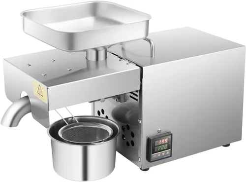 Miniatura 8 de Máquina de prensa de aceite de cocina, extractor de prensa de aceite automático eléctrico de 600 W, aceite orgánico frío/caliente