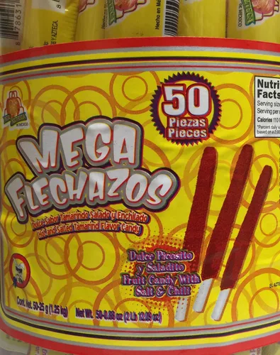 Miniatura 2 de El Azteca Mega Flechazos dulce sabor tamarindo salado y enchilado, 50