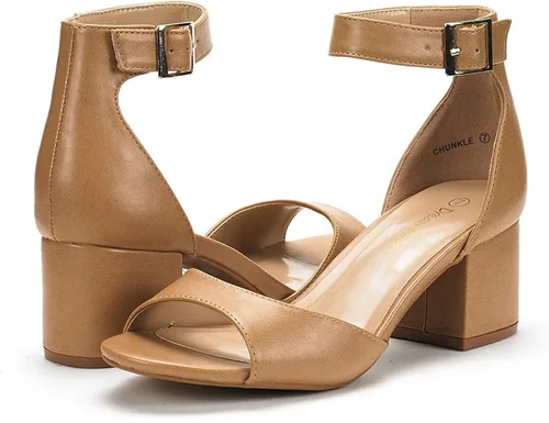 Miniatura 2 de DREAM PAIRS - Sandalias de tacón grueso y bajo para mujer