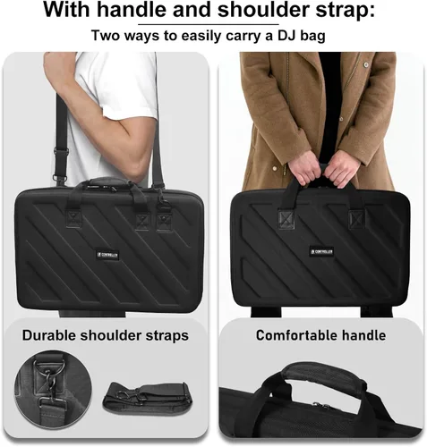 Miniatura 6 de Estuche Rígido Compatible con Controlador DJ Pioneer DDJ-SR/SR2/REV1/Denon MC4000/Numark NVII/Mixtrack Pro3/Hercules Inpulse 500/NV Platinum Bolsa