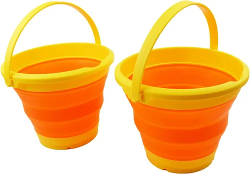 Miniatura 19 de SAMMART Cubo de plástico plegable de 5.5 L (1.4 galones), bañera redonda plegable, cubo de agua portátil para pesca, maceta de agua para exteriores