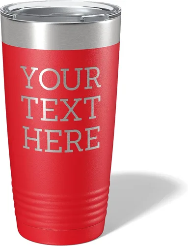 Miniatura 13 de Vaso de acero inoxidable aislado con tapa de 20 onzas (17 colores) personalizado con recubrimiento en polvo, grabado personalizado, nombre