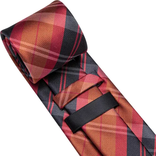 Miniatura 128 de Dubulle Corbata tejida de cachemira para hombre y gemelos de pañuelo para hombre, conjunto de gemelos para boda formal y negocios