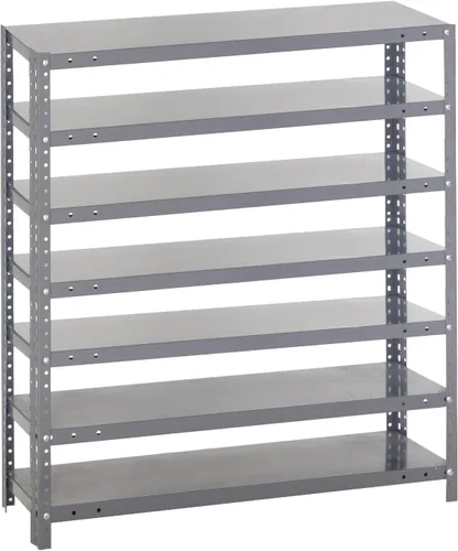 Miniatura 508 de Quantum QSBU-245BK Heavy Duty Shelving Unit with (7) Shelves and (24) QUS245 Black Bins for Garage Warehouse Storage Distribution 400 lb Load