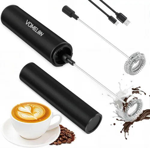Miniatura 9 de Espumador de leche recargable, espumador de café eléctrico, mezclador de bebidas portátil para café con leche, capuchino, café, huevos, chocolate