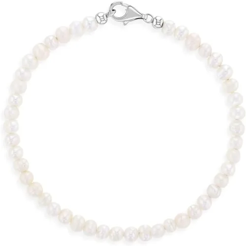 Pulsera fina de plata de ley 925 de perlas cultivadas de agua dulce para bebés y niñas pequeñas, pulseras clásicas y elegantes para eventos formales