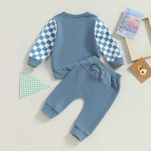 Miniatura 3 de Lesimsam Conjunto de sudadera de manga larga para bebé niño y niña, para otoño e invierno