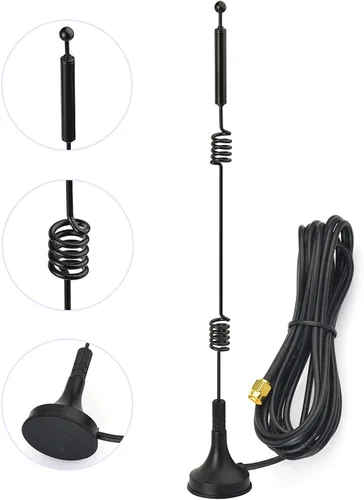 Miniatura 8 de Bingfu Antena WiFi de banda dual 2.4GHz 5GHz 5.8GHz 9dBi con base magnética RP-SMA macho para enrutador WiFi, tarjeta de red inalámbrica, adaptador