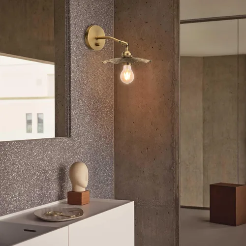 Miniatura 3 de Pathson Juego de 2 apliques de pared regulables con acabado de latón, cableado ajustable para baño, luz de tocador de pared para sala de estar, sala