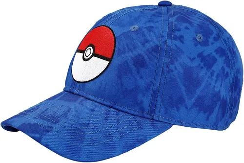 Miniatura 2 de Pokeball bordado azul Tie Dye algodón sarga Pokemon béisbol sombrero, Azul