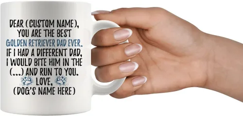 Miniatura 4 de Golden Retriever Dads, Golden Retrievers para hombres, taza Golden Retriever, regalo para papá Golden Retriever (11 onzas)