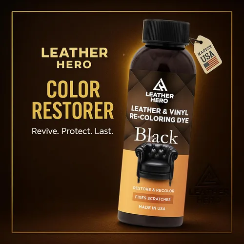 Miniatura 7 de Leather Hero Kit restaurador de color – Tinte para cuero y removedor de arañazos para sofás, zapatos, asientos de coche – Reparación de bricolaje
