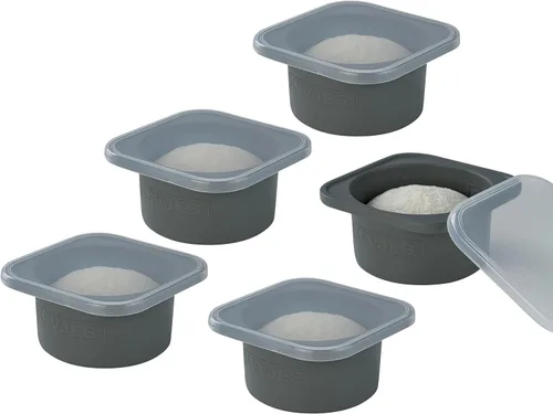 Miniatura 15 de Recipientes apilables de silicona para probar masa de pizza artesanal con tapas - paquete de 2/3/4/5 unidades - porción de 500 ml