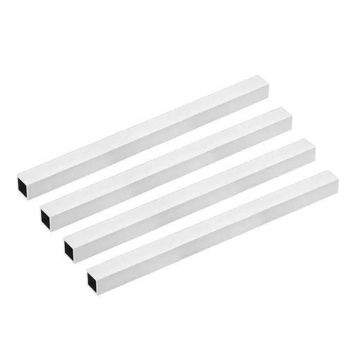 Miniatura 12 de uxcell Tubo cuadrado de aluminio 6063, 6mmx6mmx1mm de espesor de pared, 200mm de longitud, tubo de tubería recta sin costuras, 4 piezas