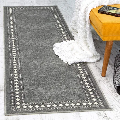 Miniatura 30 de Antep Rugs - Alfombras modernas con bordes, antideslizantes (antideslizante), de perfil bajo con respaldo de goma, para cocina, juego de 2 piezas