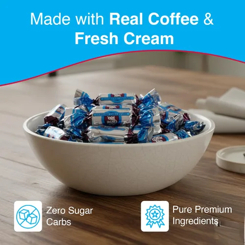 Miniatura 7 de Coffee Rio Caramelos de café con leche sin azúcar y originales, paquete variado de 4 (3 onzas cada uno), caramelos duros sin azúcar envueltos