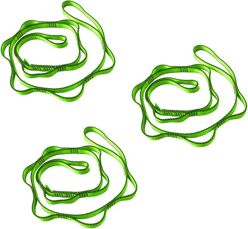 Miniatura 10 de 53 pulgadas de nylon cadenas de margaritas cuerda escalada cordón correas de lazo fuertes eslingas 23 kN aéreo yoga correas
