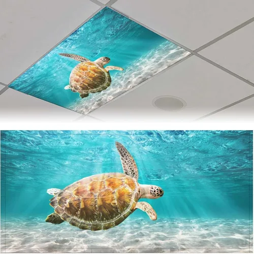 Miniatura 11 de 2 cubiertas de luz fluorescente para luces de techo, cubiertas magnéticas de luz de hojas de primavera con 10 imanes, filtros de luz fluorescentes