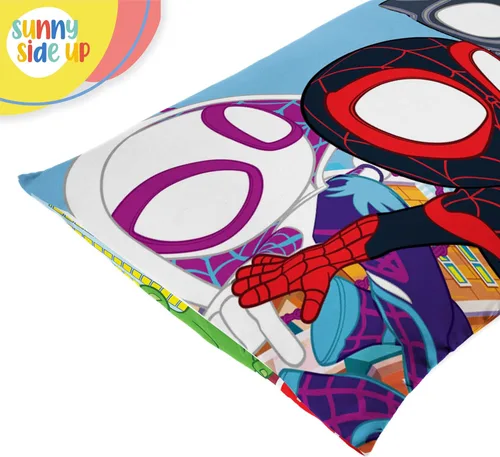 Miniatura 6 de Sunny Side Up Marvel Spidey & His Amazing Friends - Juego de 2 fundas de almohada reversibles, fundas de almohada de doble cara con Spiderman, araña