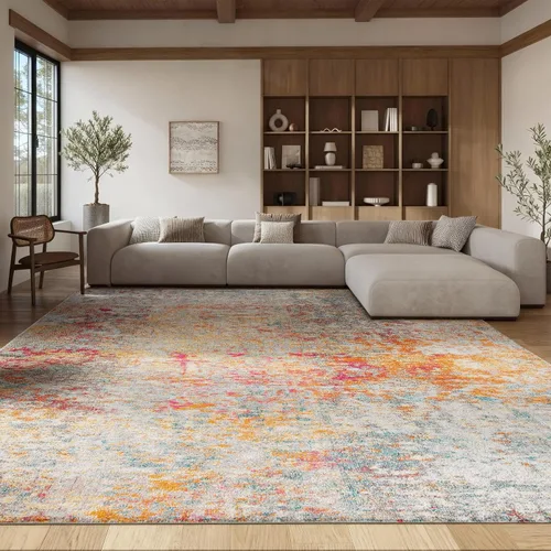 Miniatura 14 de SAFAVIEH Colección Madison - Alfombra de acento 2'2" x 4', negro y dorado, diseño abstracto moderno, no desprende pelusa y fácil cuidado, ideal