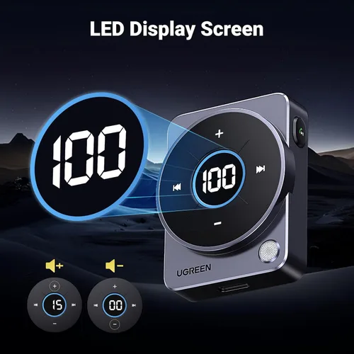 Miniatura 6 de UGREEN Adaptador Bluetooth 5.4 para automóvil, [cancelación de ruido] Receptor Bluetooth Aux para automóvil, receptor de audio inalámbrico de 3.5mm