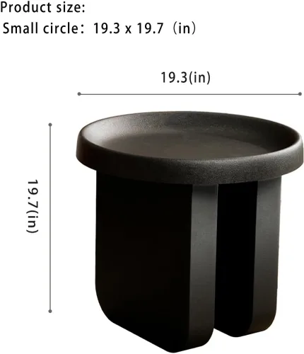 Miniatura 3 de Mesa auxiliar redonda, mesa auxiliar moderna, mesa de centro de metal pequeña, mesa decorativa circular única para sala de estar, dormitorio