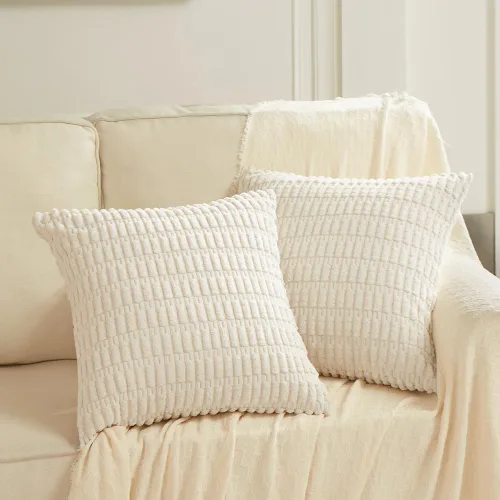 Fancy Homi - Paquete de 2 fundas de almohada decorativas estilo bohemio de 16 x 16 pulgadas para sala de estar, sofá, cama, funda de cojín cuadrada