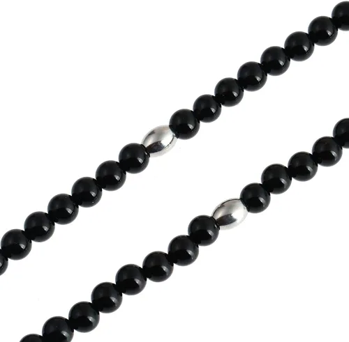 Miniatura 4 de BLEUM CADE Collar con colgante de símbolo masónico de acero inoxidable con cadena de piedra de ágata natural negra de 27 pulgadas, Piedra, Ágata