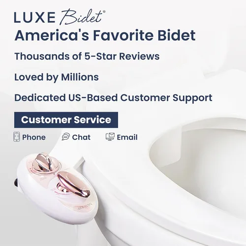 Miniatura 7 de LUXE Bidet NEO 320 - Agua caliente, boquilla doble, autolimpiante, accesorio de bidé no eléctrico para asiento de inodoro, presión de agua Oro rosa