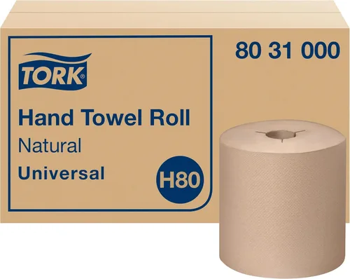 Miniatura 18 de Tork Rollo de Toallas de Papel Natural – Rollo Universal para Manos, Toallas de Papel Natural con Tejidos Marrones hechas de 100% Fibra Reciclada, 6