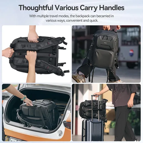 Miniatura 3 de ULANZI BP10 - Mochila rígida para cámara de 35 litros para DSLR fotografía profesional accesorios de video trípode de viaje almacenamiento bolsa
