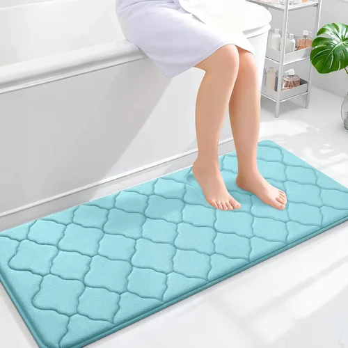 Miniatura 150 de OLANLY Alfombra de Baño de Espuma Viscoelástica de 24 x 16 pulgadas, Ultra Suave y Absorbente, Alfombras de Baño Antideslizantes, Cómodas, Lavables