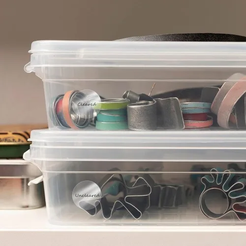 Miniatura 5 de Calcomanías de vinilo transparentes de 1 pulgada, autoadhesivas, redondas, transparentes, impermeables, para paquetes de sobres de sellos, 600