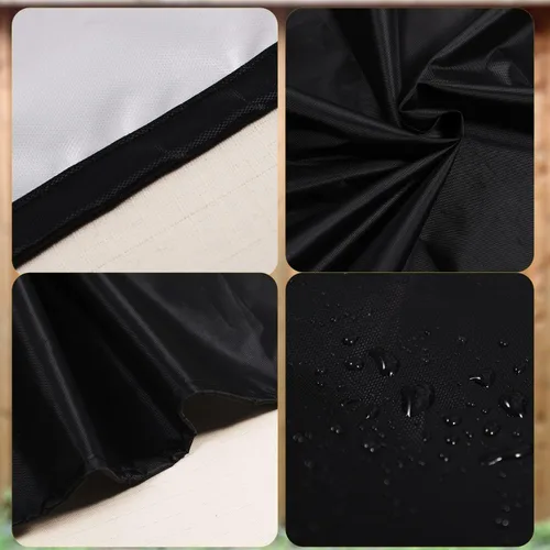 Miniatura 3 de TOYMIS Cubierta para tanque de almacenamiento ovalada resistente al calor, impermeable, negra, 52.8 x 31.5 x 11.8 pulgadas, personalizada, sólida