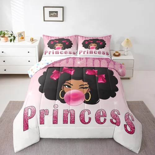 Miniatura 27 de Erosebridal Juego de edredón de sirena para niños, tamaño matrimonial, para niñas, ropa de cama de sirena brillante azul y rosa, juego de ropa