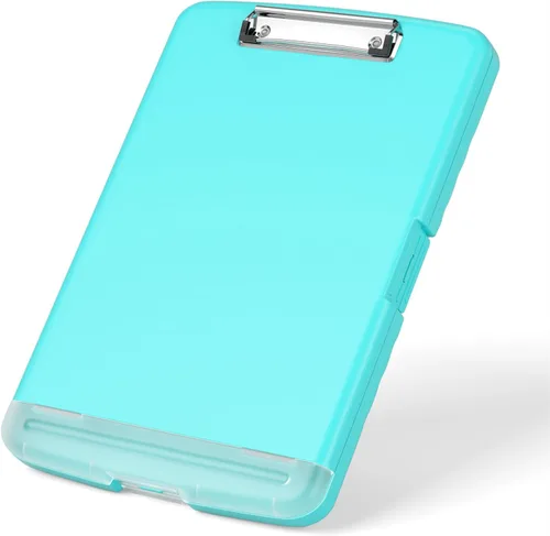Miniatura 22 de Rimilak Portapapeles de plástico con almacenamiento, portafolio de enfermería de alta capacidad 8.5 x 11 con soporte para bolígrafo, tamaño 14.2 x