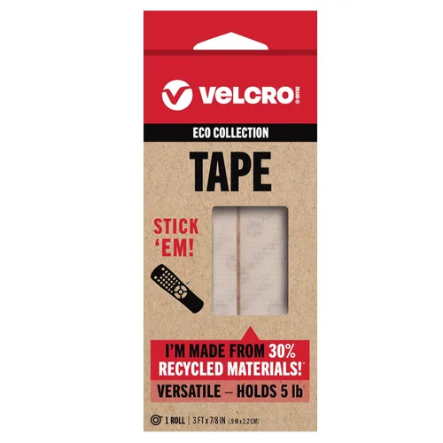 Miniatura 10 de Cintas VELCRO Brand ECO Collection, Cinta para Coser 36 pulgadas x 3/4 pulgadas, Materiales Sostenibles 70% Reciclados, Duraderos y Lavables, Negro