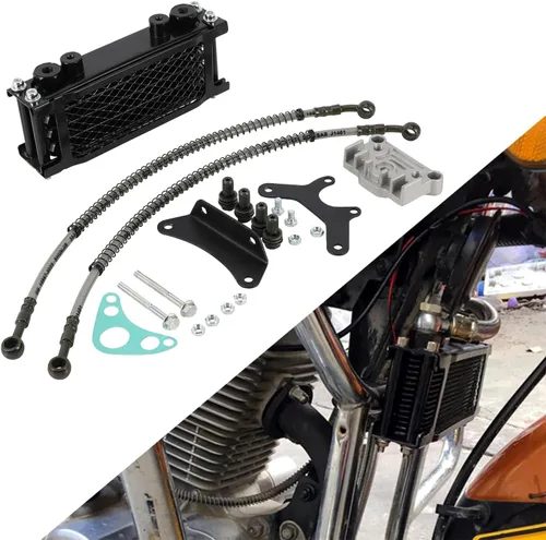 Kit de enfriador de aceite de motocicleta Radiador de enfriamiento universal para CRF XR KLX 50 70 90 110 125 140cc SSR Taotao Coolster Kayo Dirt