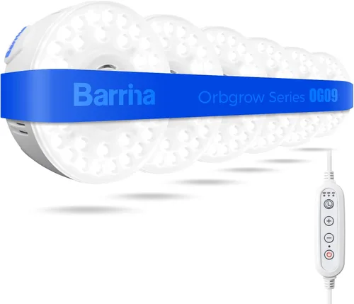 Miniatura 11 de Barrina Orbgrow OG09 Puck - Luz LED de crecimiento, 5000K 9W (equivalente a 135 vatios), luces de plantas para plantas de interior de espectro