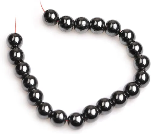 Miniatura 4 de JOE FOREMAN Cuentas de hematita negra de 0.157 in para hacer joyas, piedras preciosas naturales semipreciosas, redondas de 15 pulgadas
