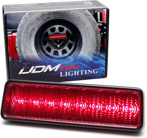Miniatura 10 de iJDMTOY OE - Conjunto de luz LED estroboscópica con lente roja estilo coche de carreras, con 3ª luz de freno sin base compatible con Jeep Wrangler