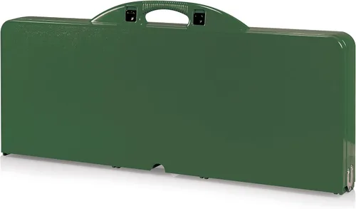 Miniatura 4 de Picnic TIME Mesa de picnic plegable portátil con asientos para 4, mesa de aluminio plegable con bancos y agujero para paraguas, mesa plegable ligera
