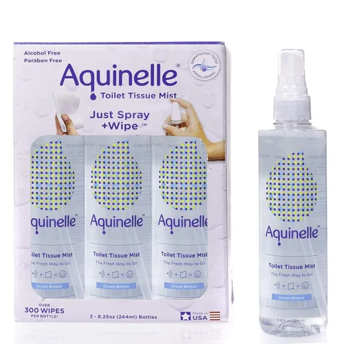 Miniatura 7 de Aquinelle Bruma de papel higiénico – Paquete económico de 4 prácticas botellas de 3.25 onzas – Alternativa que no se obstruye a las toallitas