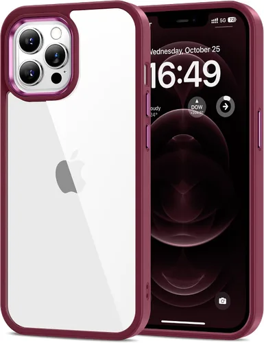 Miniatura 99 de HOOMIL Funda para iPhone 13 de 6.1 Pulgadas, sin amarillamiento, protección contra caídas, cubierta trasera dura transparente antiarañazos - Cristal