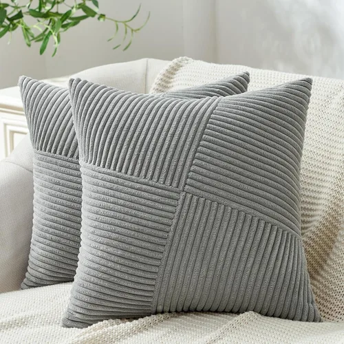 Miniatura 24 de Topfinel Juego de 2 fundas de almohada decorativas negras de 16 x 16 pulgadas para sofá, cama, decoración rústica estilo bohemio para el hogar