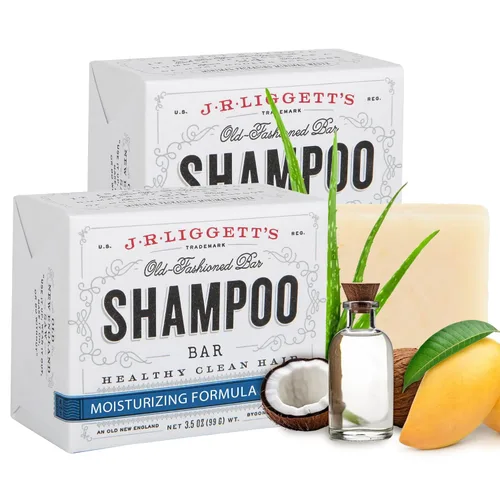 Miniatura 11 de J·R·LIGGETT'S Barra de champú – Fórmula de árbol de té, barra de champú sólida totalmente natural para cabello con aceite de coco y aceite