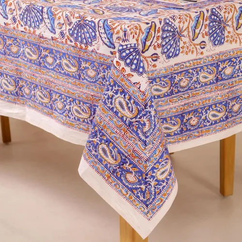 Miniatura 59 de Funda de mesa impresa a mano con diseño exquisito, tela de algodón premium, perfecta para comedor y decoración, mantel de mesa